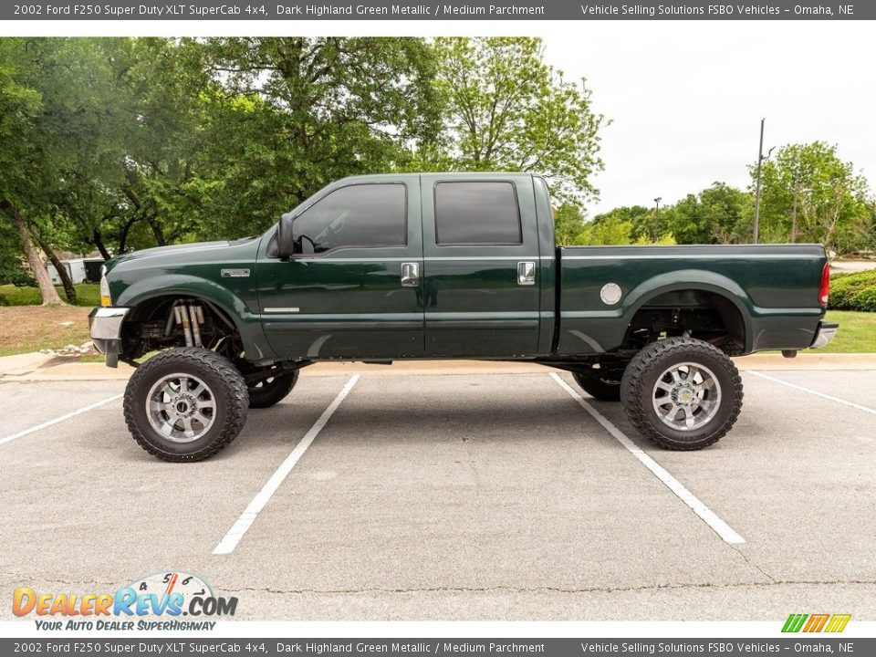 2002 Ford F250 Super Duty XLT SuperCab 4x4 Dark Highland Green Metallic / Medium Parchment Photo #12