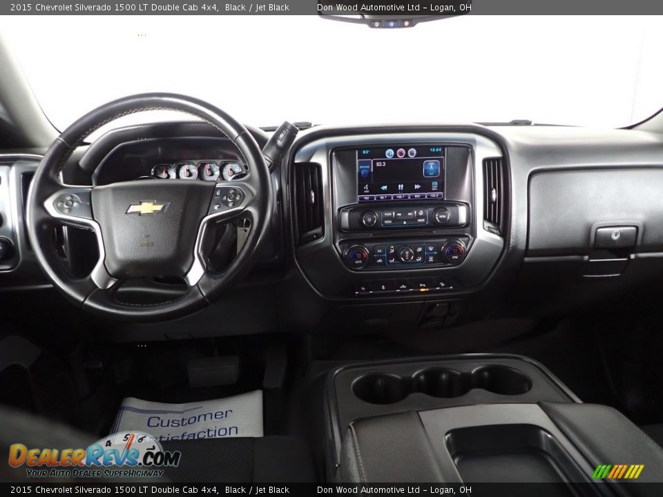 2015 Chevrolet Silverado 1500 LT Double Cab 4x4 Black / Jet Black Photo #28