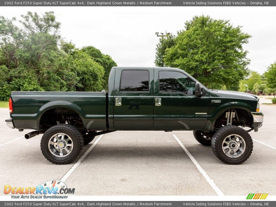 2002 Ford F250 Super Duty XLT SuperCab 4x4 Dark Highland Green Metallic / Medium Parchment Photo #13