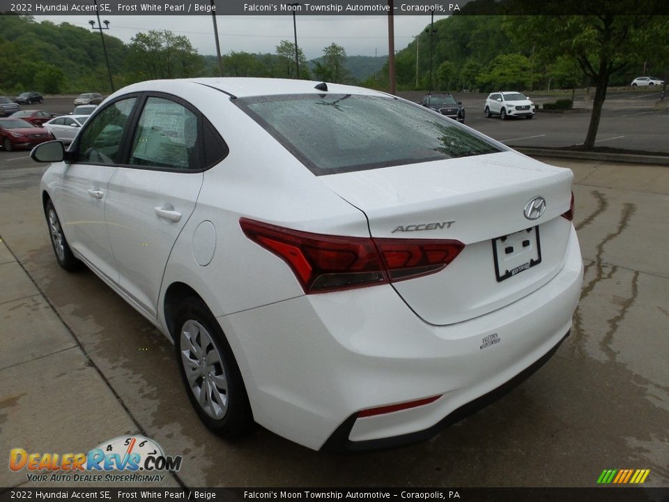 2022 Hyundai Accent SE Frost White Pearl / Beige Photo #4