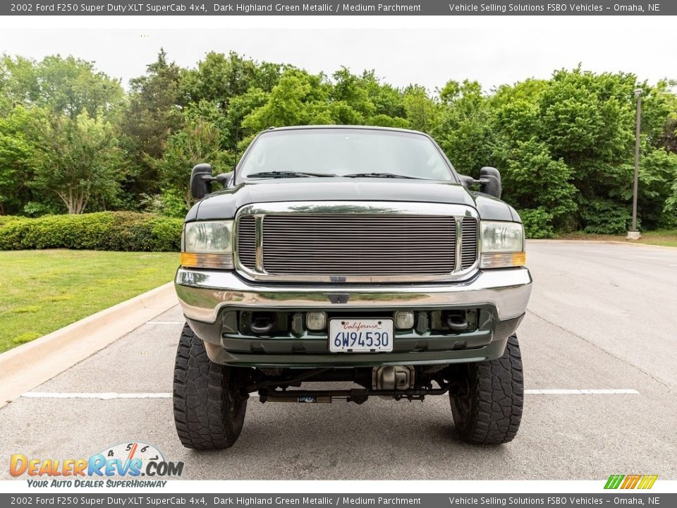 2002 Ford F250 Super Duty XLT SuperCab 4x4 Dark Highland Green Metallic / Medium Parchment Photo #14