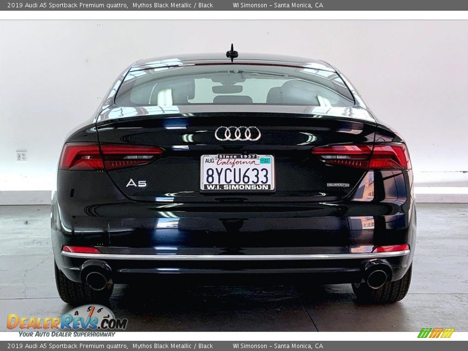 2019 Audi A5 Sportback Premium quattro Mythos Black Metallic / Black Photo #3