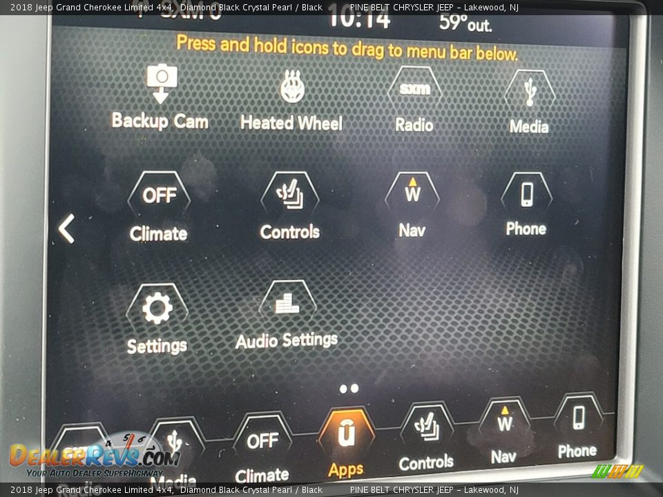 2018 Jeep Grand Cherokee Limited 4x4 Diamond Black Crystal Pearl / Black Photo #11