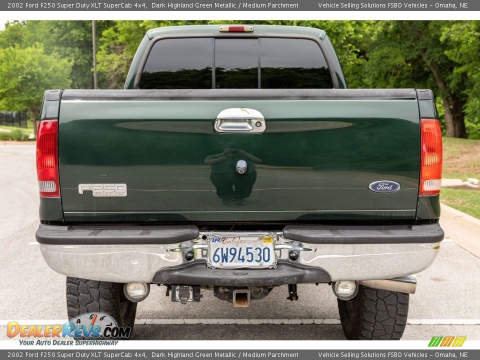 2002 Ford F250 Super Duty XLT SuperCab 4x4 Dark Highland Green Metallic / Medium Parchment Photo #21