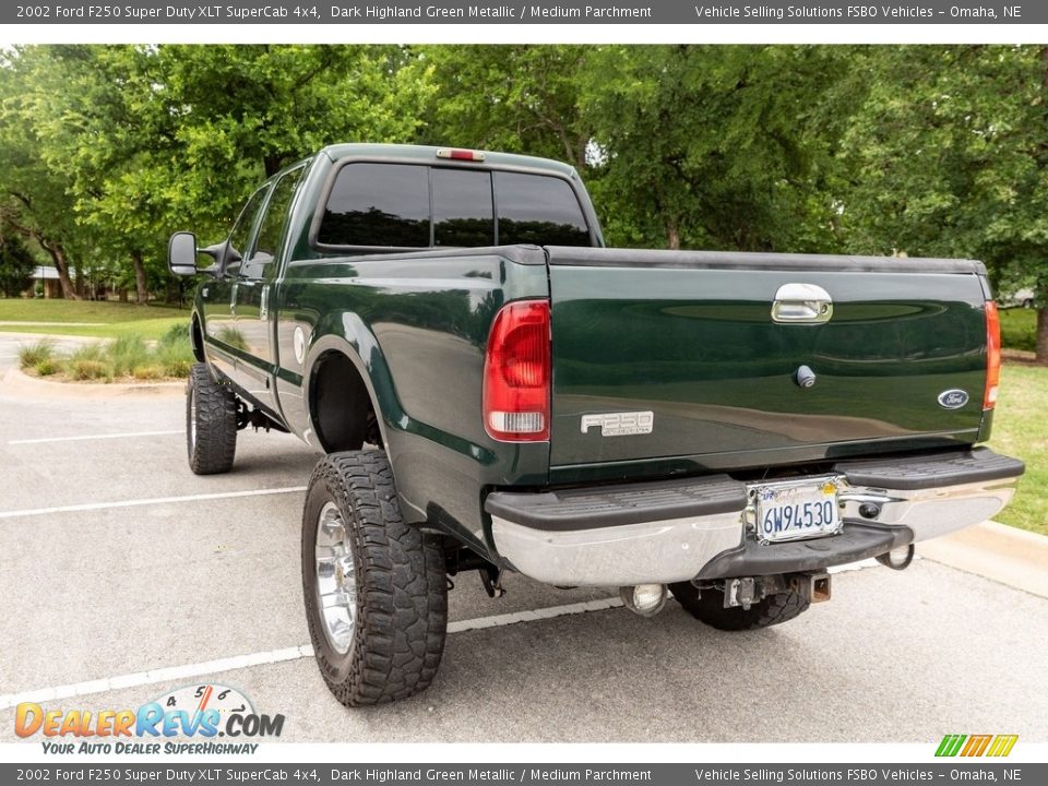 2002 Ford F250 Super Duty XLT SuperCab 4x4 Dark Highland Green Metallic / Medium Parchment Photo #23