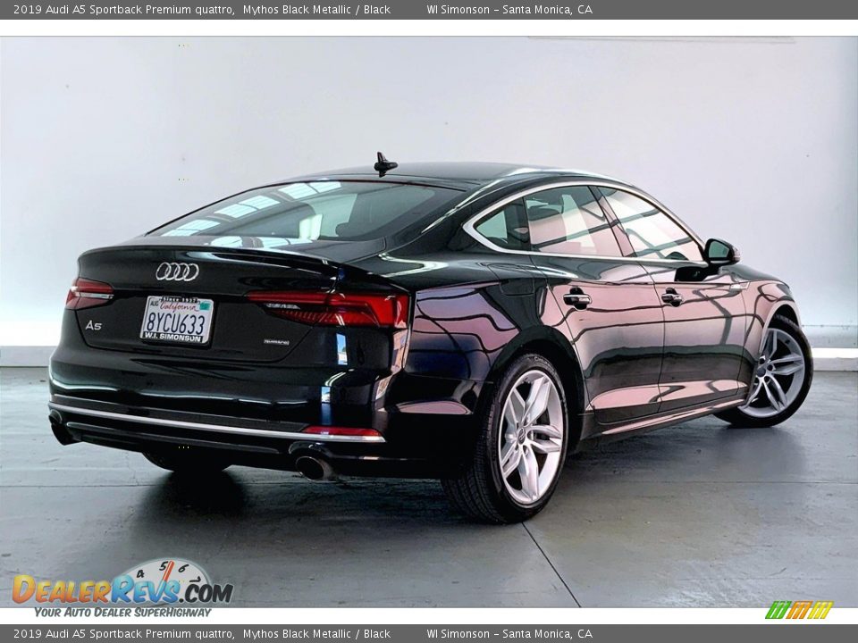 2019 Audi A5 Sportback Premium quattro Mythos Black Metallic / Black Photo #13