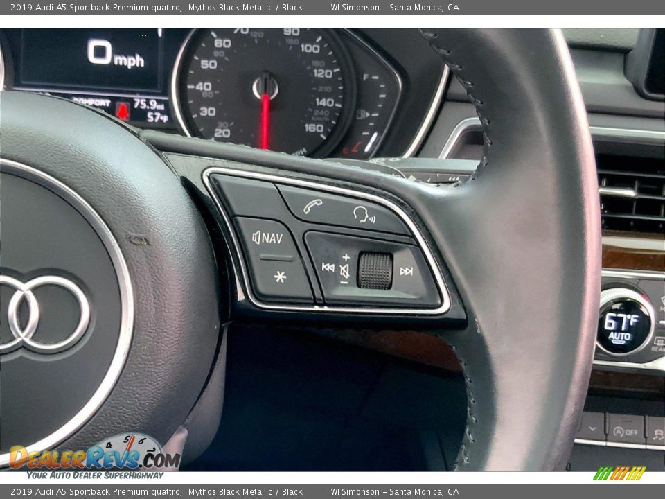 2019 Audi A5 Sportback Premium quattro Steering Wheel Photo #22