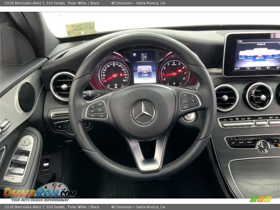 2018 Mercedes-Benz C 300 Sedan Polar White / Black Photo #4