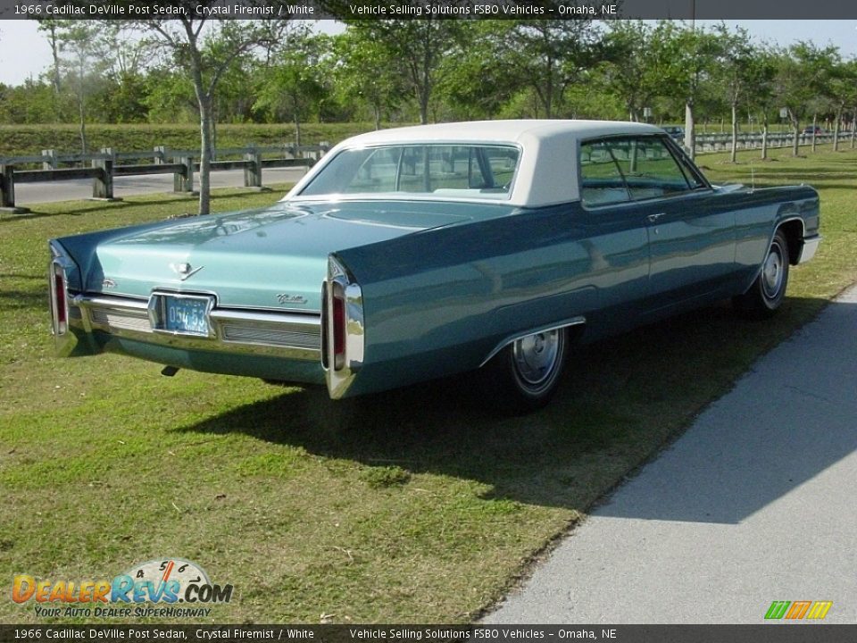 1966 Cadillac DeVille Post Sedan Crystal Firemist / White Photo #4