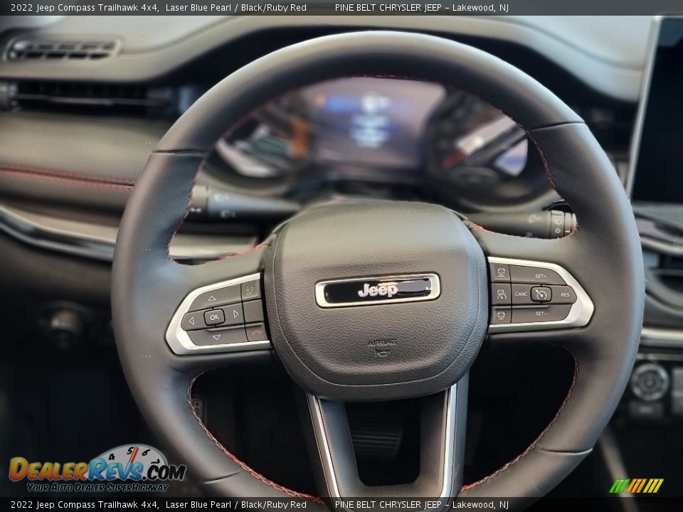 2022 Jeep Compass Trailhawk 4x4 Laser Blue Pearl / Black/Ruby Red Photo #11