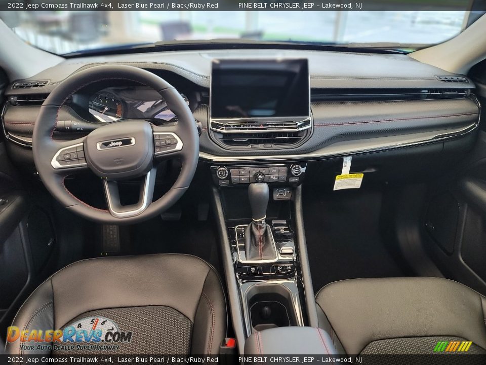 2022 Jeep Compass Trailhawk 4x4 Laser Blue Pearl / Black/Ruby Red Photo #13