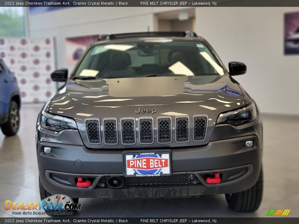 2022 Jeep Cherokee Trailhawk 4x4 Granite Crystal Metallic / Black Photo #3