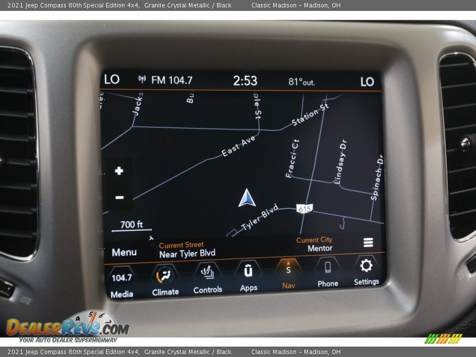 Navigation of 2021 Jeep Compass 80th Special Edition 4x4 Photo #12