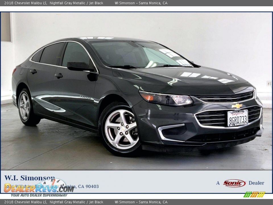 2018 Chevrolet Malibu LS Nightfall Gray Metallic / Jet Black Photo #1