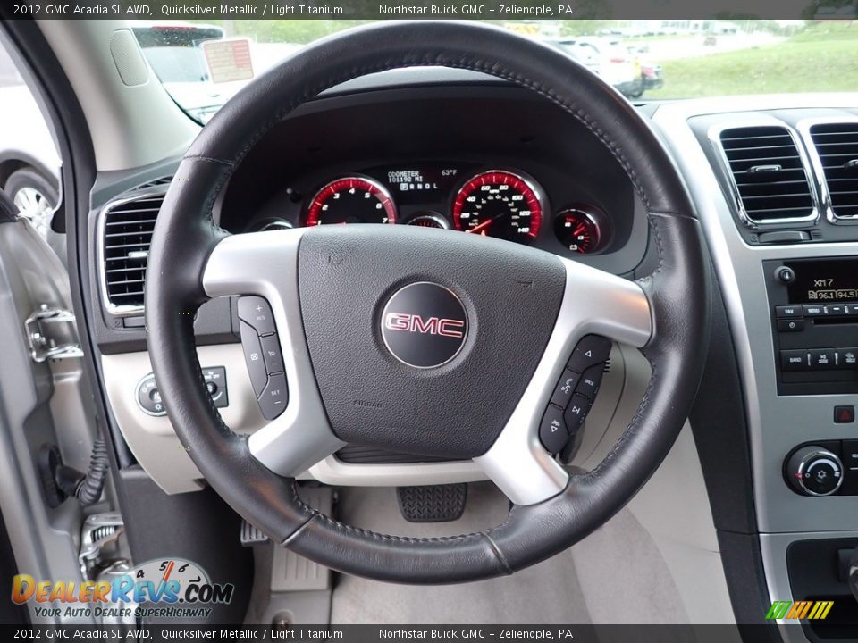 2012 GMC Acadia SL AWD Quicksilver Metallic / Light Titanium Photo #27