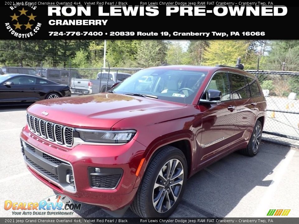 2021 Jeep Grand Cherokee Overland 4x4 Velvet Red Pearl / Black Photo #1