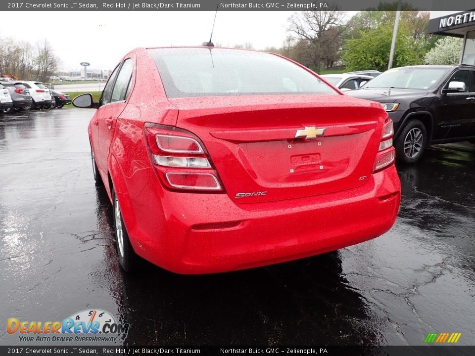 2017 Chevrolet Sonic LT Sedan Red Hot / Jet Black/Dark Titanium Photo #4