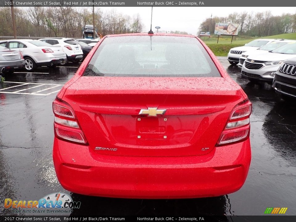 2017 Chevrolet Sonic LT Sedan Red Hot / Jet Black/Dark Titanium Photo #5
