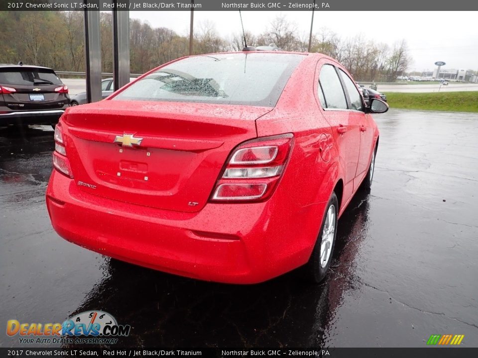 2017 Chevrolet Sonic LT Sedan Red Hot / Jet Black/Dark Titanium Photo #6