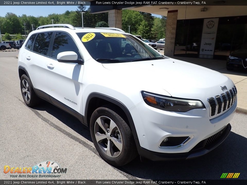 2021 Jeep Cherokee Limited 4x4 Bright White / Black Photo #2