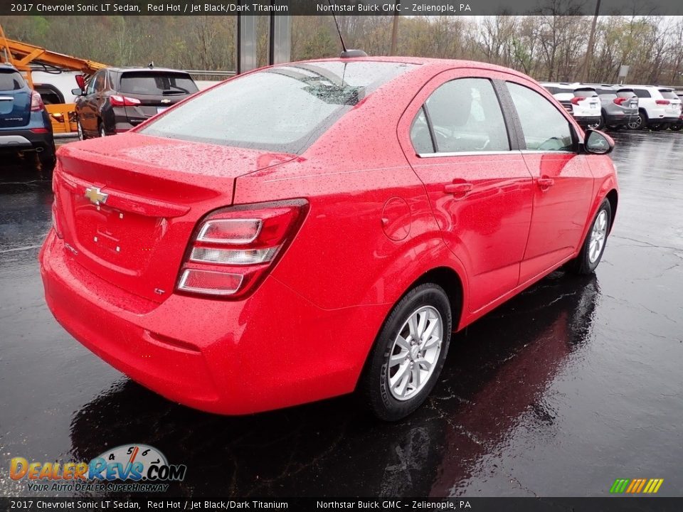 2017 Chevrolet Sonic LT Sedan Red Hot / Jet Black/Dark Titanium Photo #7