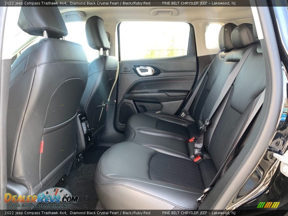 2022 Jeep Compass Trailhawk 4x4 Diamond Black Crystal Pearl / Black/Ruby Red Photo #10