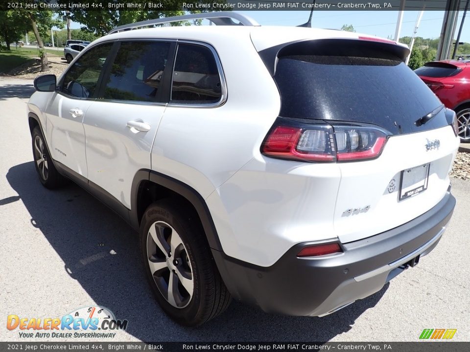 2021 Jeep Cherokee Limited 4x4 Bright White / Black Photo #6