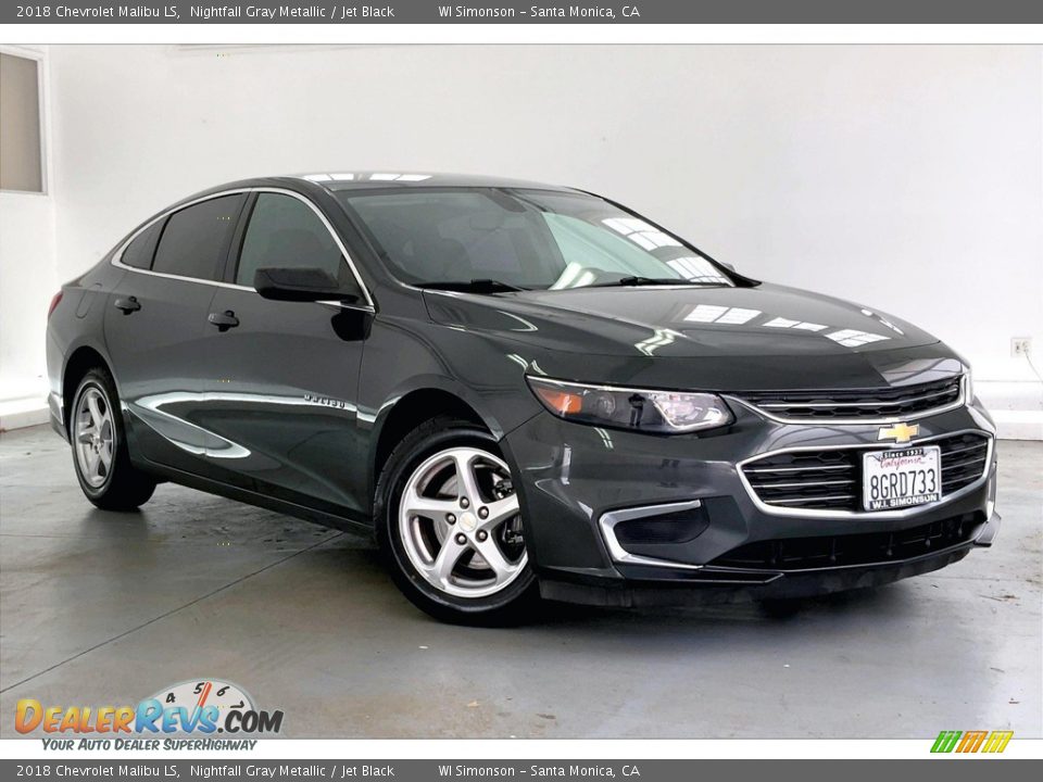 2018 Chevrolet Malibu LS Nightfall Gray Metallic / Jet Black Photo #34