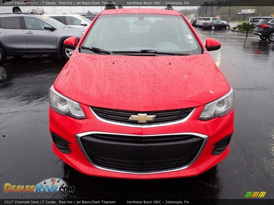 2017 Chevrolet Sonic LT Sedan Red Hot / Jet Black/Dark Titanium Photo #11