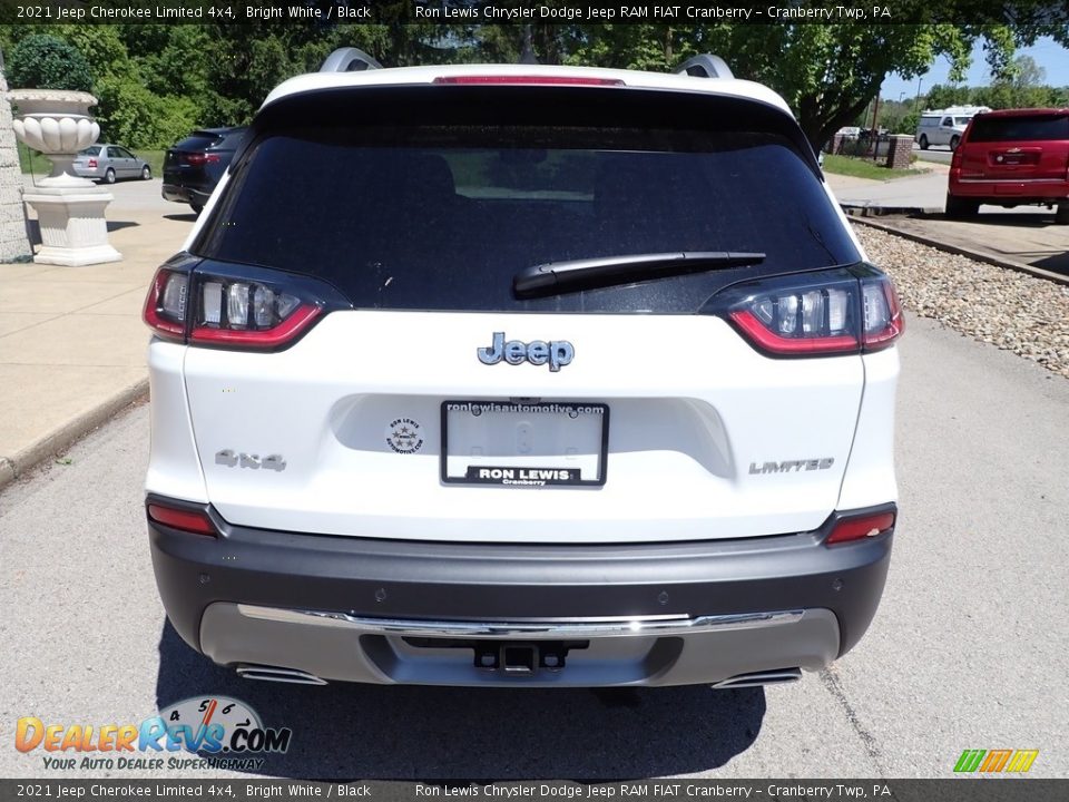 2021 Jeep Cherokee Limited 4x4 Bright White / Black Photo #7