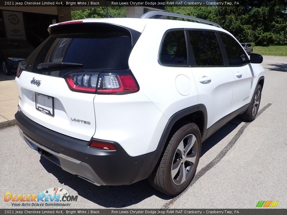 2021 Jeep Cherokee Limited 4x4 Bright White / Black Photo #8