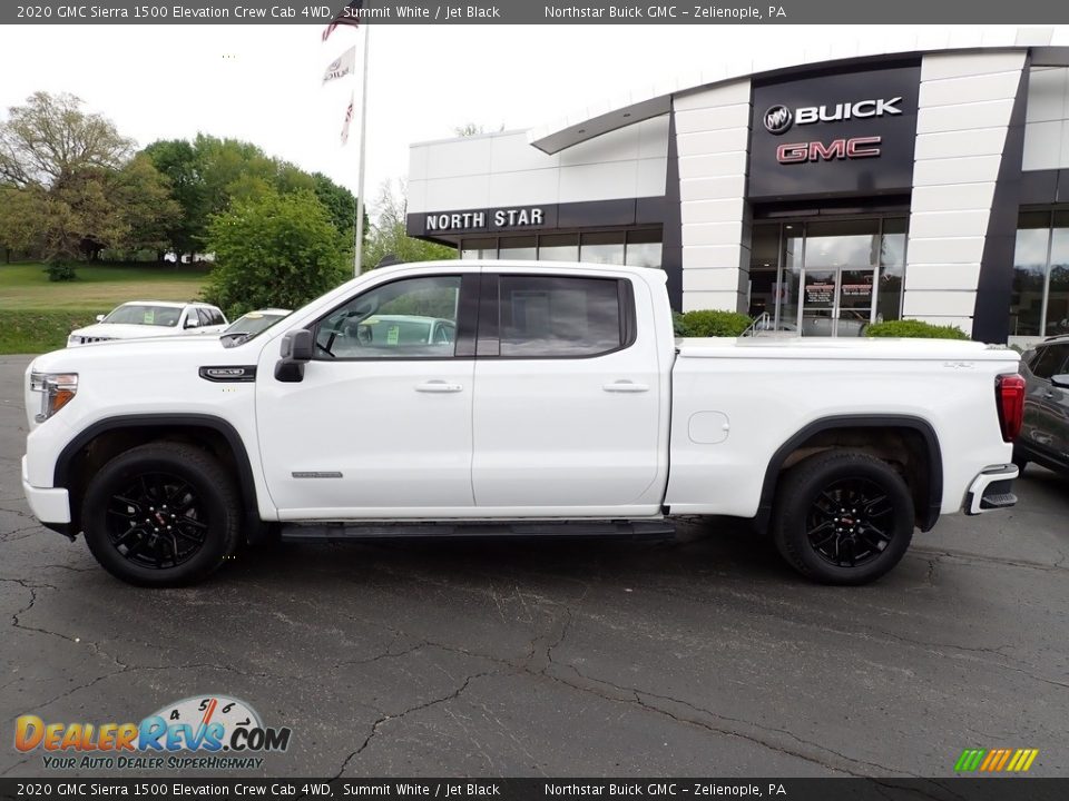 2020 GMC Sierra 1500 Elevation Crew Cab 4WD Summit White / Jet Black Photo #2