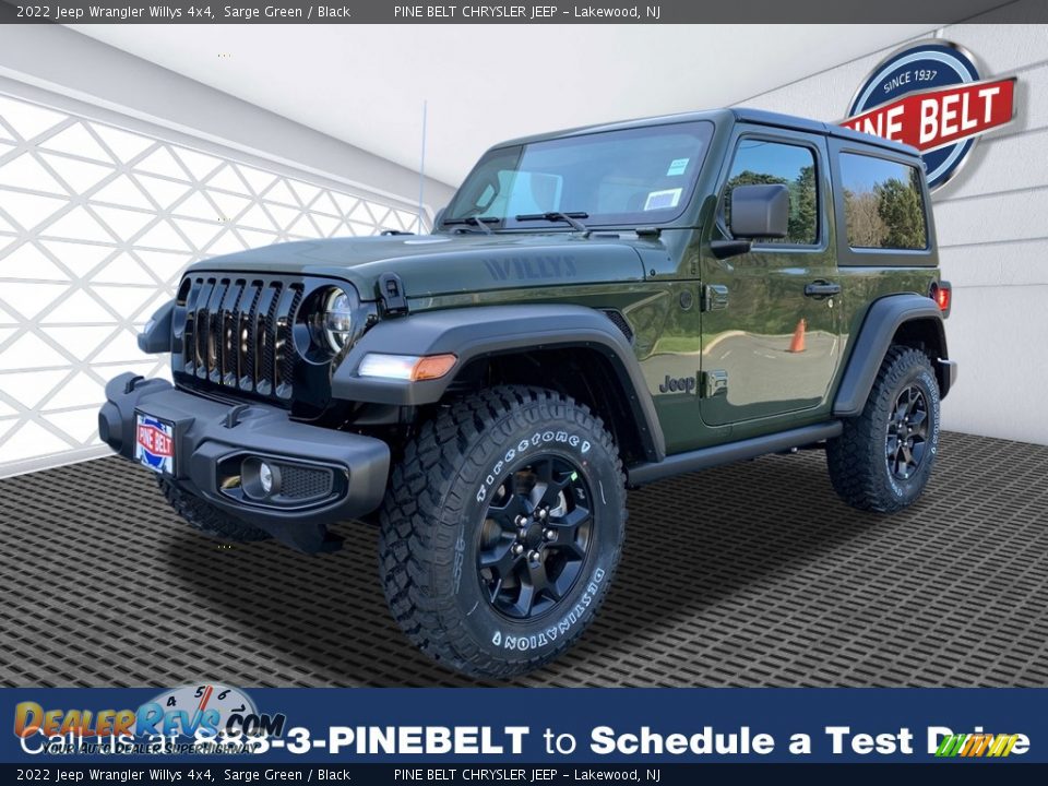 2022 Jeep Wrangler Willys 4x4 Sarge Green / Black Photo #1