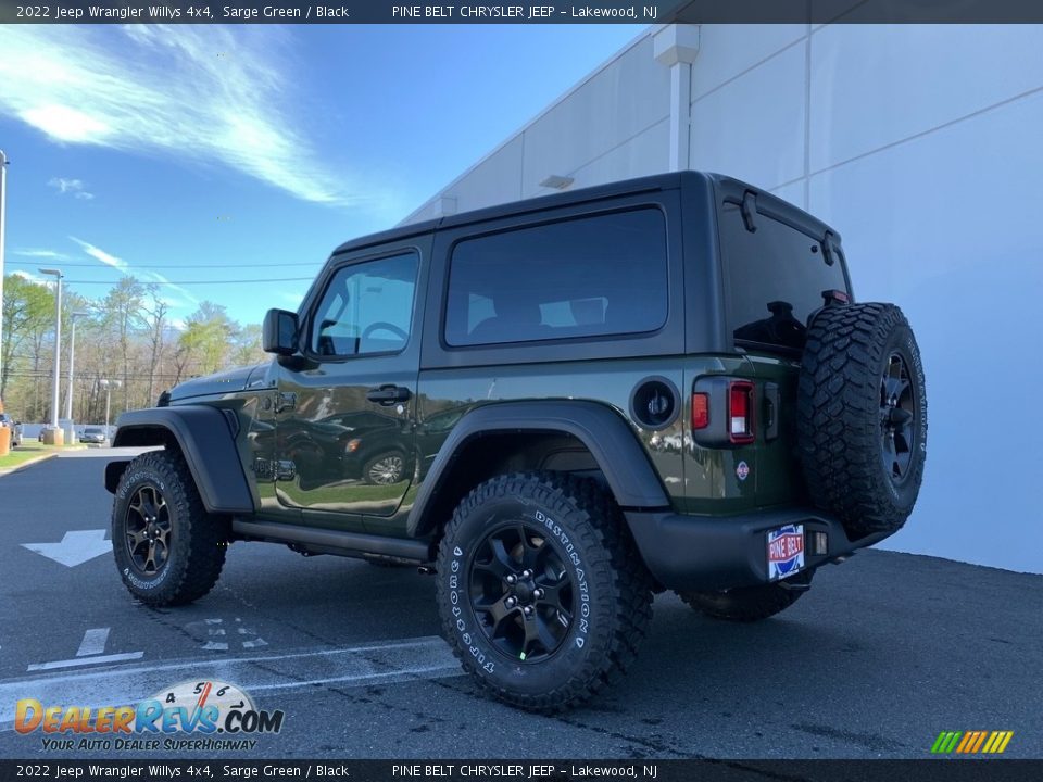 2022 Jeep Wrangler Willys 4x4 Sarge Green / Black Photo #6