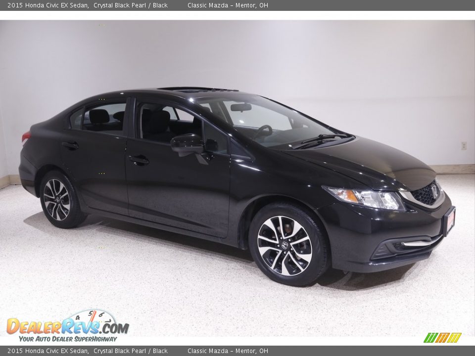 2015 Honda Civic EX Sedan Crystal Black Pearl / Black Photo #1