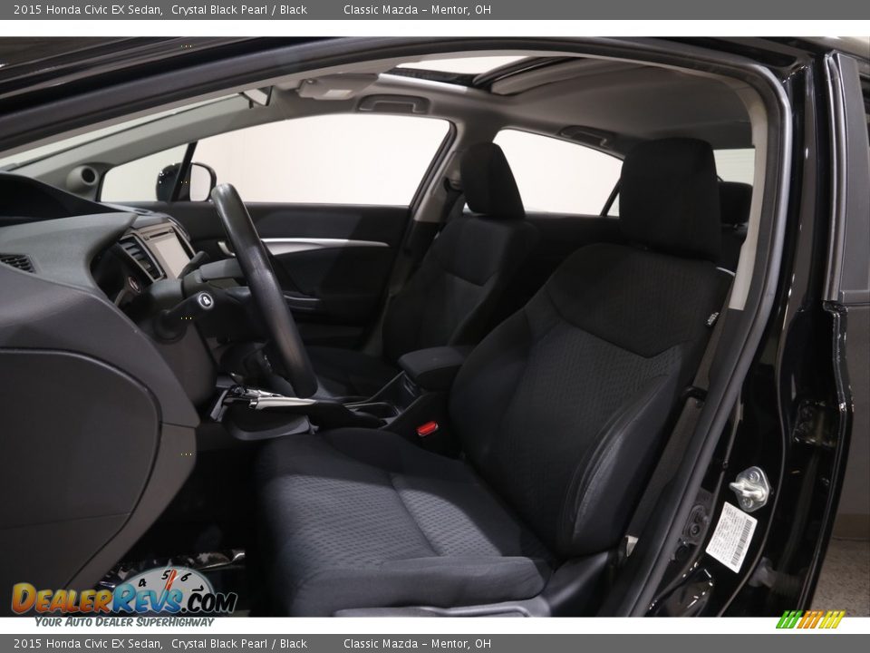 2015 Honda Civic EX Sedan Crystal Black Pearl / Black Photo #5