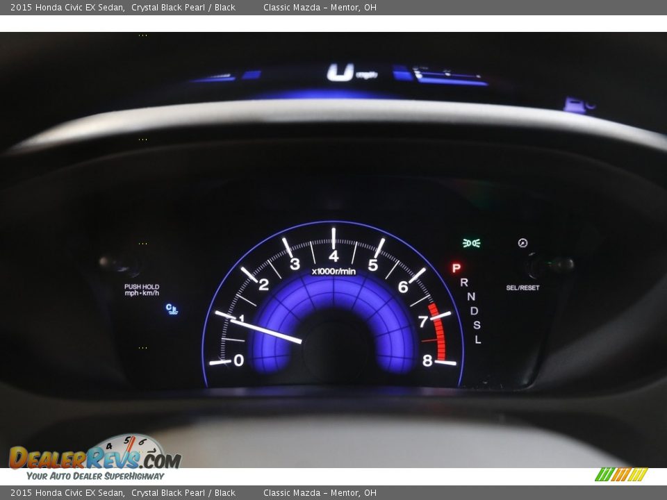 2015 Honda Civic EX Sedan Crystal Black Pearl / Black Photo #8