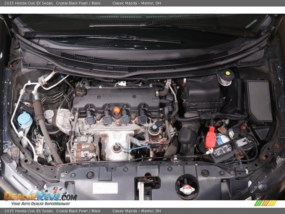 2015 Honda Civic EX Sedan Crystal Black Pearl / Black Photo #22