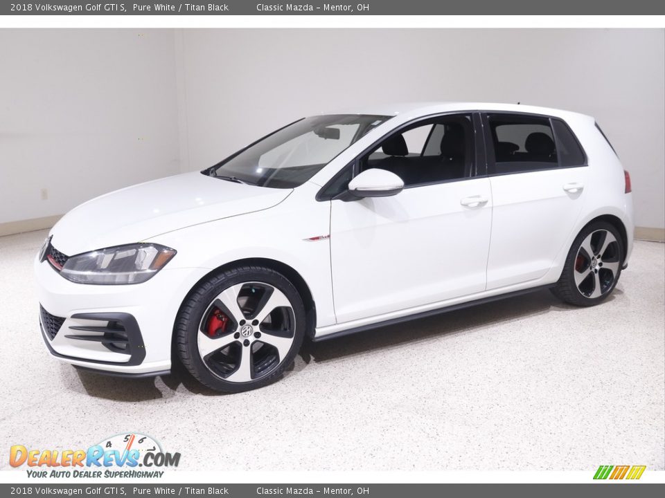 2018 Volkswagen Golf GTI S Pure White / Titan Black Photo #3
