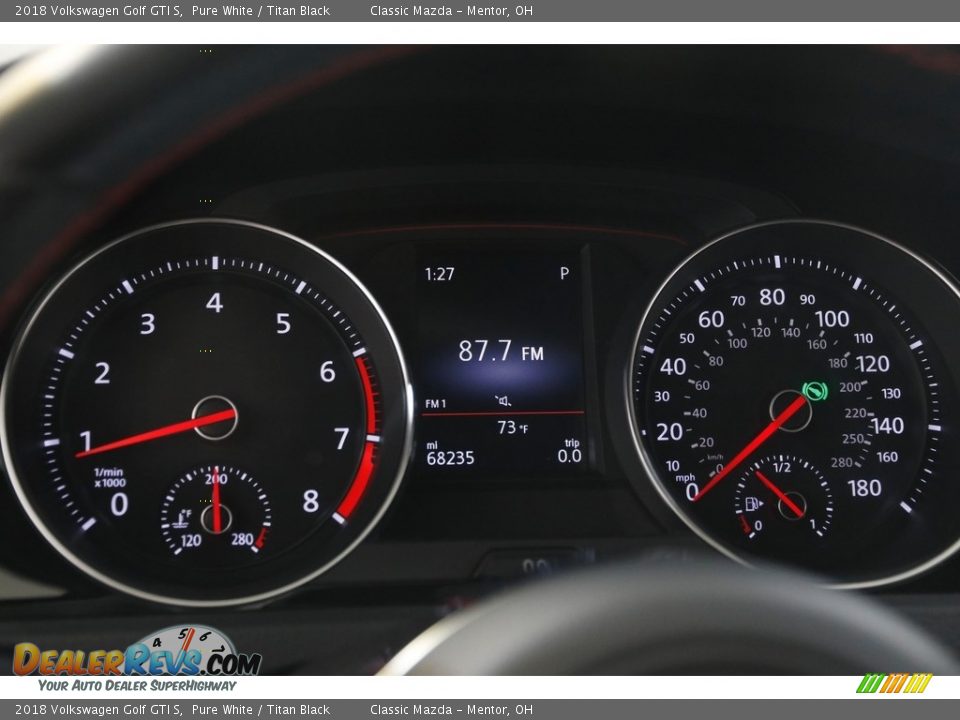 2018 Volkswagen Golf GTI S Pure White / Titan Black Photo #8