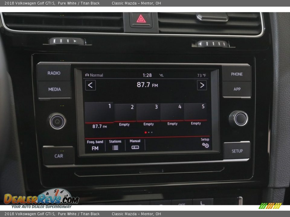 2018 Volkswagen Golf GTI S Pure White / Titan Black Photo #10