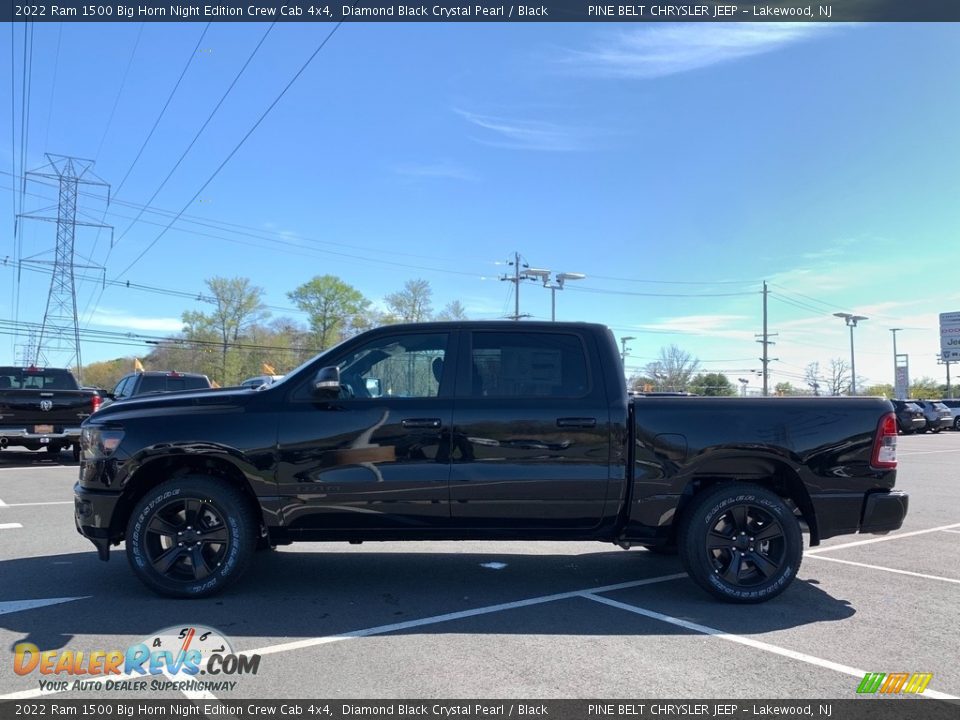 2022 Ram 1500 Big Horn Night Edition Crew Cab 4x4 Diamond Black Crystal Pearl / Black Photo #4