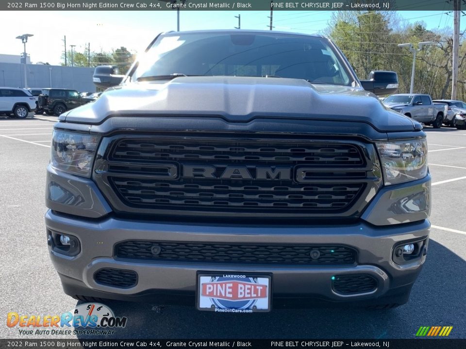 2022 Ram 1500 Big Horn Night Edition Crew Cab 4x4 Granite Crystal Metallic / Black Photo #3