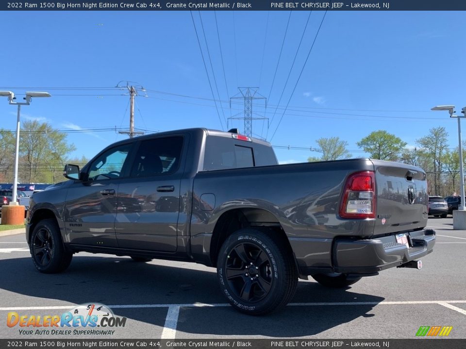 2022 Ram 1500 Big Horn Night Edition Crew Cab 4x4 Granite Crystal Metallic / Black Photo #6