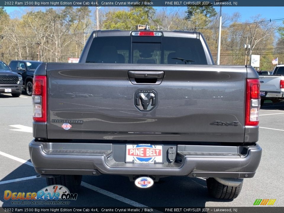 2022 Ram 1500 Big Horn Night Edition Crew Cab 4x4 Granite Crystal Metallic / Black Photo #7