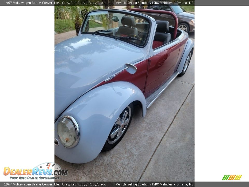 1967 Volkswagen Beetle Convertible Grey/Red Ruby / Ruby/Black Photo #2