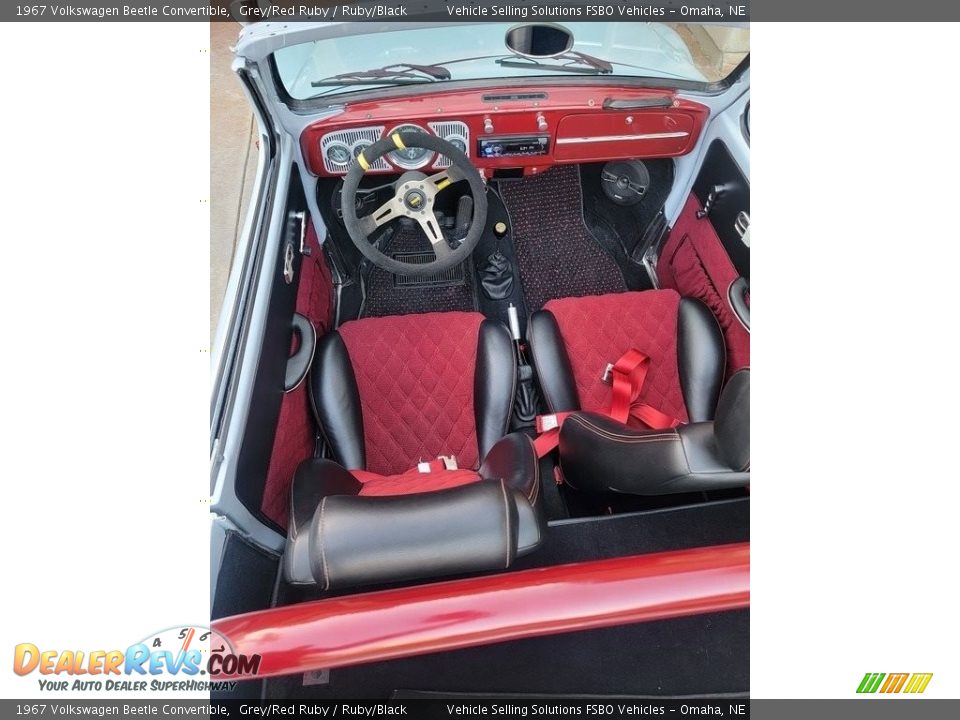 Ruby/Black Interior - 1967 Volkswagen Beetle Convertible Photo #4