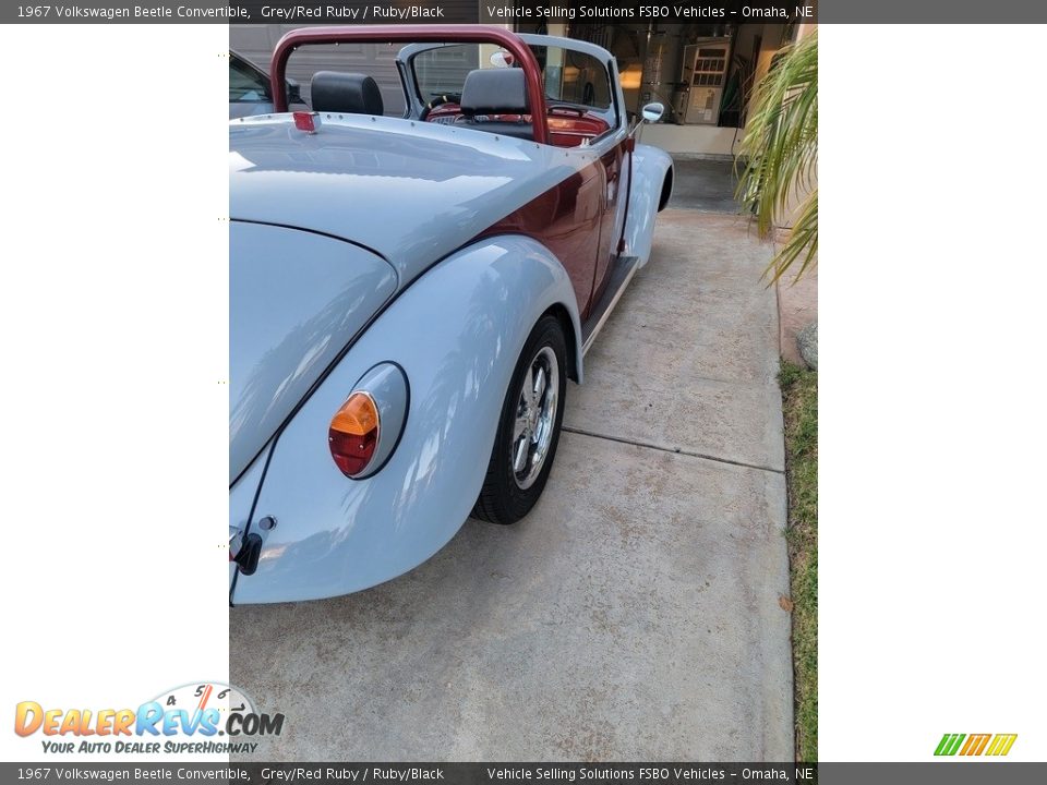 1967 Volkswagen Beetle Convertible Grey/Red Ruby / Ruby/Black Photo #7