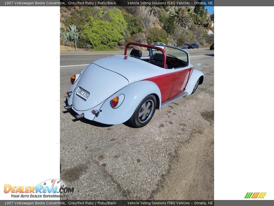 Grey/Red Ruby 1967 Volkswagen Beetle Convertible Photo #8