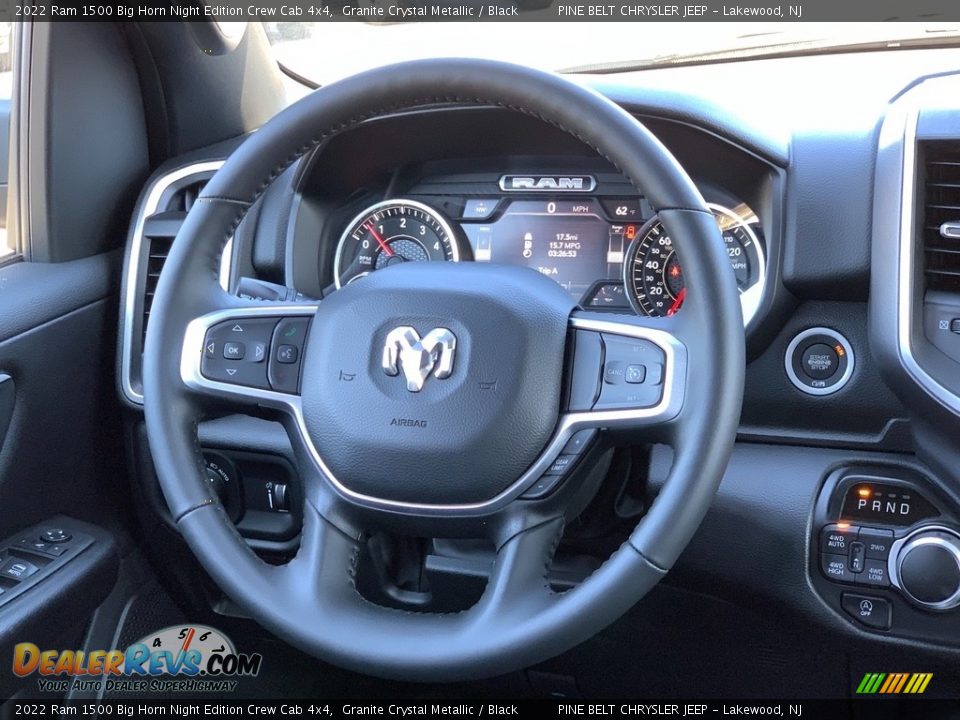 2022 Ram 1500 Big Horn Night Edition Crew Cab 4x4 Steering Wheel Photo #14